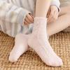 Coral Fleece Middle Tube Socks Bowknot Floor Socks Cute Women's Socks  Autumn