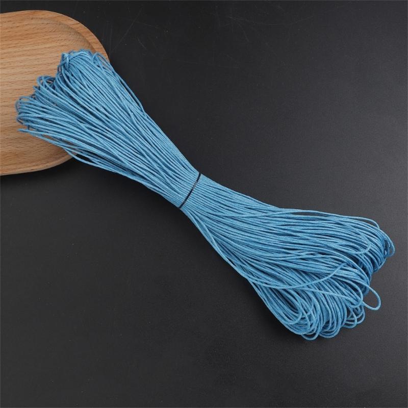 65.61yardX1mm Waxed Cotton Braiding Thread Weaving String for Handmade Bracelets Necklaces Jewelry Making Accessories