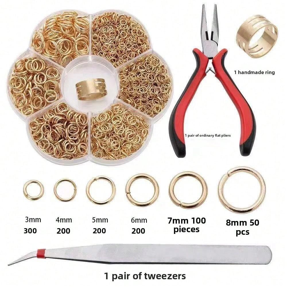 Pruimenbloesem Doos Open Ring Gesloten Ring Enkele Ring Kleine IJzeren Ring DIY Handgemaakte Sieraden Gereedschappen Ring Gesp Tangen Set