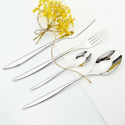 Set di posate in acciaio inossidabile 304, coltello da bistecca, forchetta, cucchiaino da tè, set di stoviglie, specchio, stoviglie occidentali, posate, argenteria da cucina