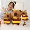 Cartoon Capybara Plush Toy Cos Bee Capibara Fluffty Doll Cute Capybara Plushies  Christmas Toy