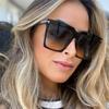 Oversize Brand Designer Sunglasses Women  Vintage T Square Sun Glasses Female Black Gradient Glasses Men Oculos UV400