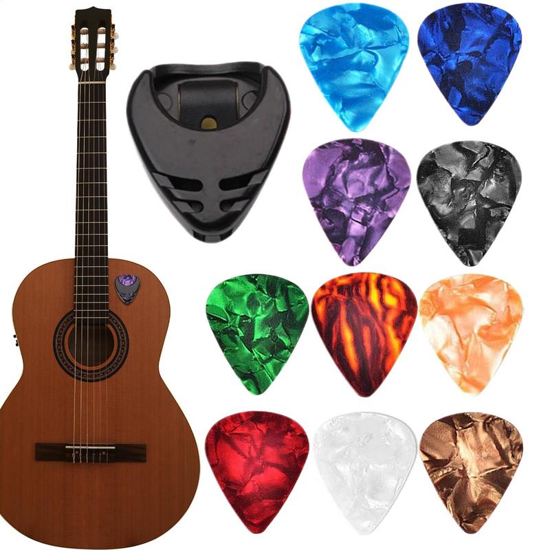 10 Pieces Multicolor Guitar Picks  Portable Ukulele Plectrum Musical Instrument 0.96 Mm Guitar Picks Guitar Accessories