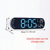Humidity Display LED Digital Wall Clock Electronic Alarm Clock  Wall-mounted Decoration