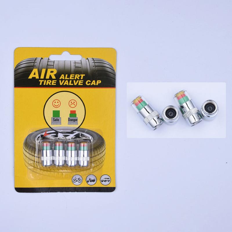 

4 шт. Индикатор давления в шинах автомобиля Манометр давления в шинах Индикатор Предупреждение Мониторинг Датчик колпачка клапана Внешнее обнаружение клапана A1