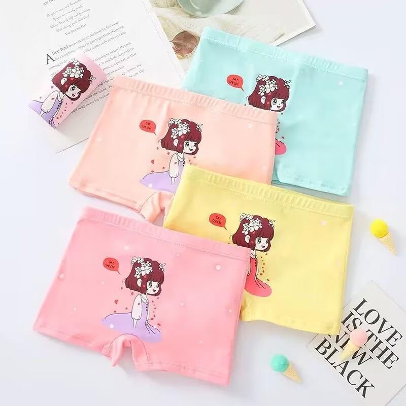 10Pc/lot Girls Boxer Kids Short Underwear ChildrenCartoon Print Boxers Suit 1-12 Years
