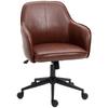 Office Chair Height Adjustable Swivel Function 58.5 Cm X 62 Cm X 91 Cm Brown