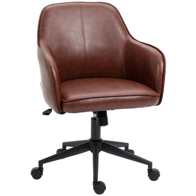 Office Chair, Height Adjustable, Swivel Function, 58.5 Cm X 62 Cm X 91 Cm, Brown