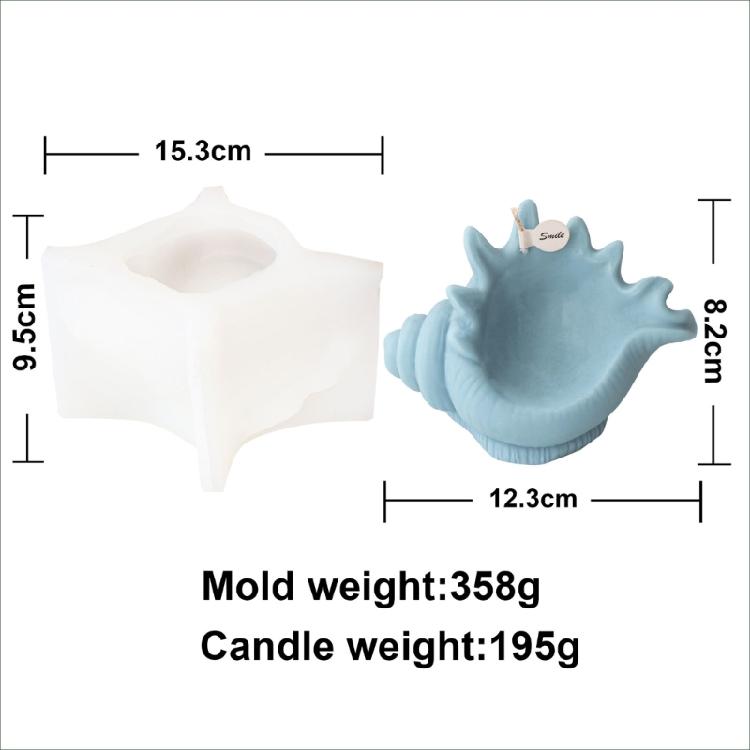 Conch Shaped Candle Mold for DIY Candle Soap Plasters Chocolate Home Decor