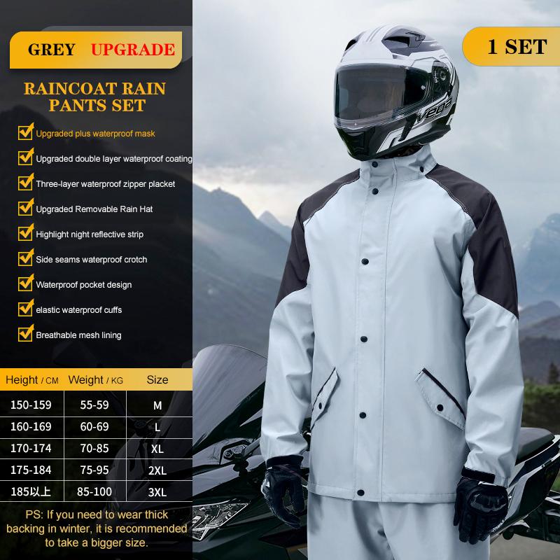 Motorcycle Raincoat Suit Men Outdoor Waterproof Rainwear Reflective Riding Raincoat Raincoat Set Specially Designed for Cycling
