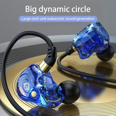 Wire Earphone Unisex In-ear Mega Bass with Microphone Clear Sound Gaming Universal 3.5mm Interface