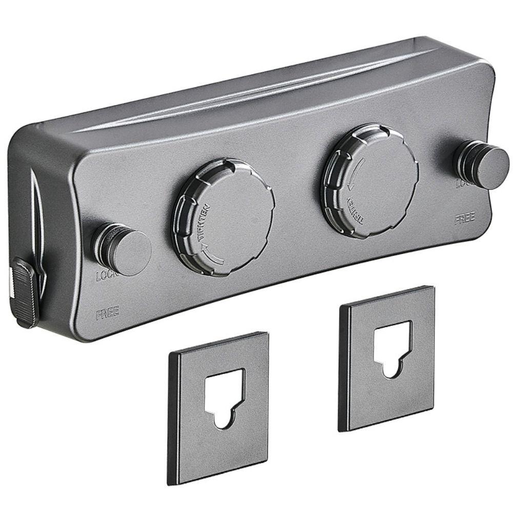 Heavy Duty Retractable Clothesline Adjustable Length Double Line Clothesline  Home Use