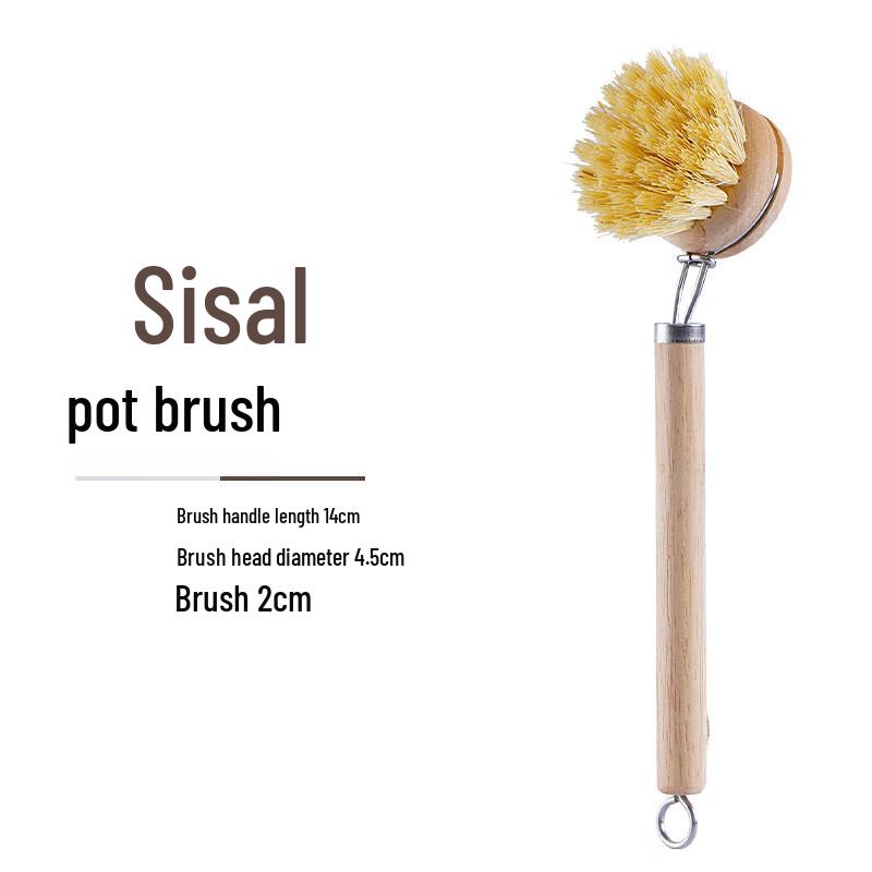 

Wooden Pot Scrubber with Long Handle