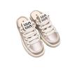 Half Slippers Women 2025 Summer New Round Head Lace-up Casual Small White Shoes Comfortable Shoes