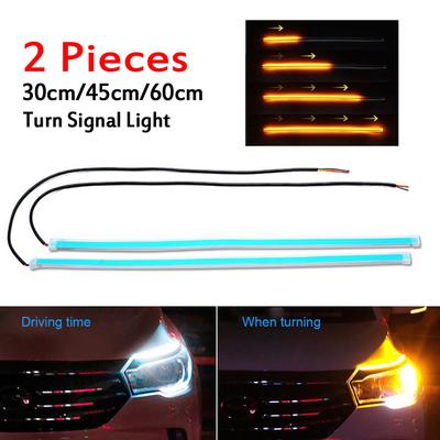 2 stücke 12V Led DRL Tagfahrlicht Blinker DRL Led Streifen Auto Licht Zubehör Bremse Seite Lichter Scheinwerfer für Auto