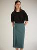 Leuiel Midi Slit Skirt_Green