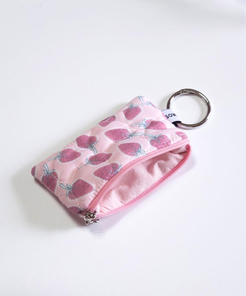 Soworlian O-Ring Zipper Card Pouch_Lovely Strawberry