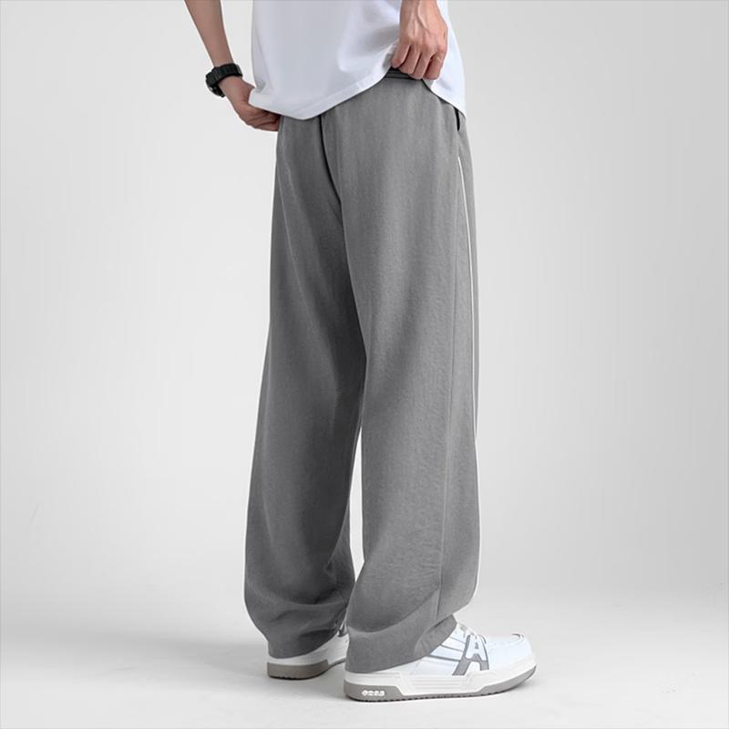 Mark Fairwhale Men's Striped Straight-Leg Casual Pants