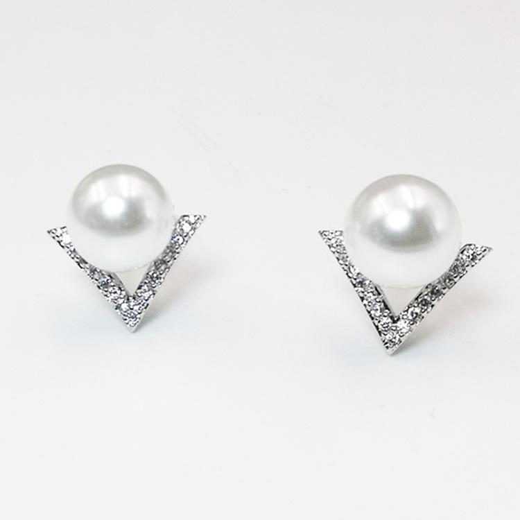 Imitation Earrings, Shells, Pearl Ear Needles, Small Earrings for Women