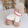 Autumn and Winter Embroidered Cotton Parkas Cute Plaid Lapel Coat Cute Warm Coat Cat and Dog Clothing Pet Clothing Teddy Bear