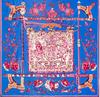 130cm*130cm Royal Chant Silk Totem Square Scarf Women's Scarves  Bandana Echarpe Hiver Femme Ponchos And Capes Foulard