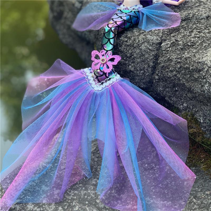 Dolls Vivid Expression Gorgeous Dress Samlerbar 45 cm dukke med havfruekjole til dekorasjon Jenter Barnedukkegave