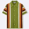Men's Knitted Crochet Short Sleeve Shirts Casual Button Down Hollow Out Collared Shirt Tops for Men Summer Vacation Vintage Knit Golf Beach Shirts Top