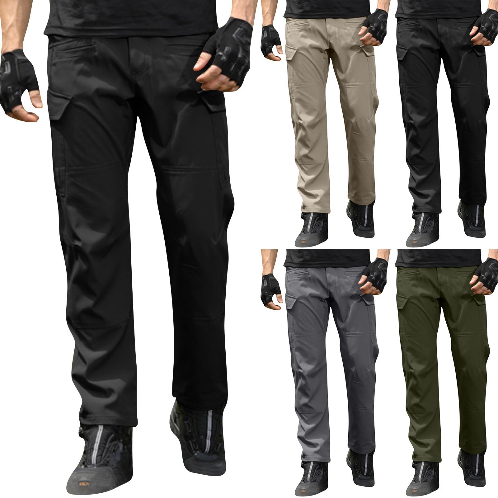 

Men s Hiking Cargo Pants Quick-Dry Lightweight Waterproof Outdoor Fishing Camping Work Pants With 8 Pockets XXXL чорний