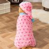 Winter Dog Pajamas Large Breeds - Polka Dot Fleece Four-Legged Coat Warm Sleepwear Medium To Extra Dogs