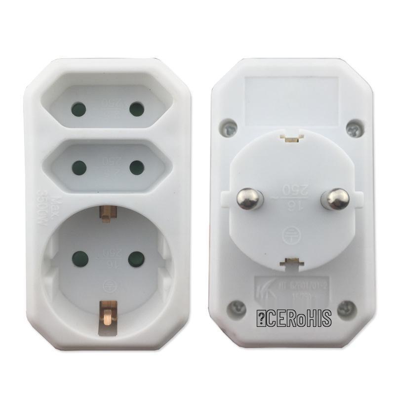 EU Standard Plug Converter: German to European, One-to-Many Wireless Extension Socket
