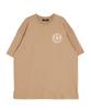 ASTRAL PROJECTION Ap Sporty Emblem Round Neck 15-Count Cotton Short Sleeve T-Shirt_Beige