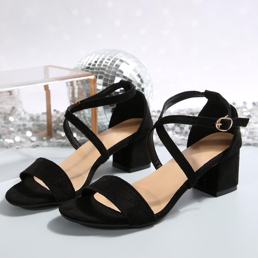 Fashion Fashionable and versatile open toed anti slip minimalist high-heeled sandals for women wearing in the summer of