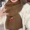 Herbst und Winter Wollmischung Einfarbig Bestickter Hundeschal Neu Vielseitig Eltern Kind Winter Warm Gestrickter Schal