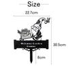 Silberfarbene Gartenaccessoires Willkommensschild Eisenplatte Fee Zwerg Objekt Gartenspaten & (Muster A)