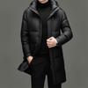 Men's Hooded 90% White Duck Down Jacket - Detachable, Warm Winter Coat