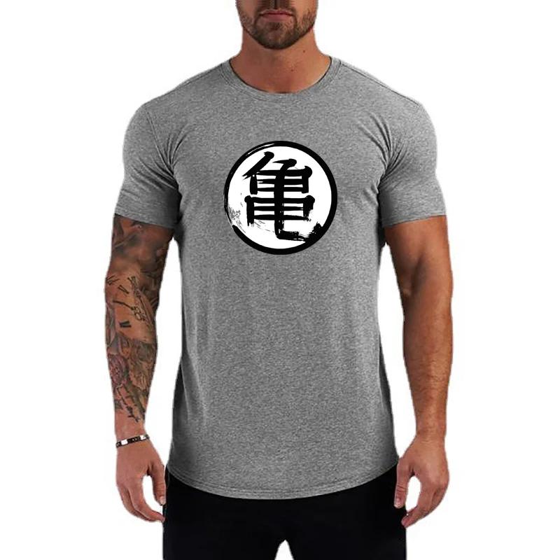 Muscleguys Summer Brearhable Cotton Slim Fit T-Shirts Mens Workout Fitness Short Sleeve Muscle Tops Gym Bodybuilding Running Casual Shirts