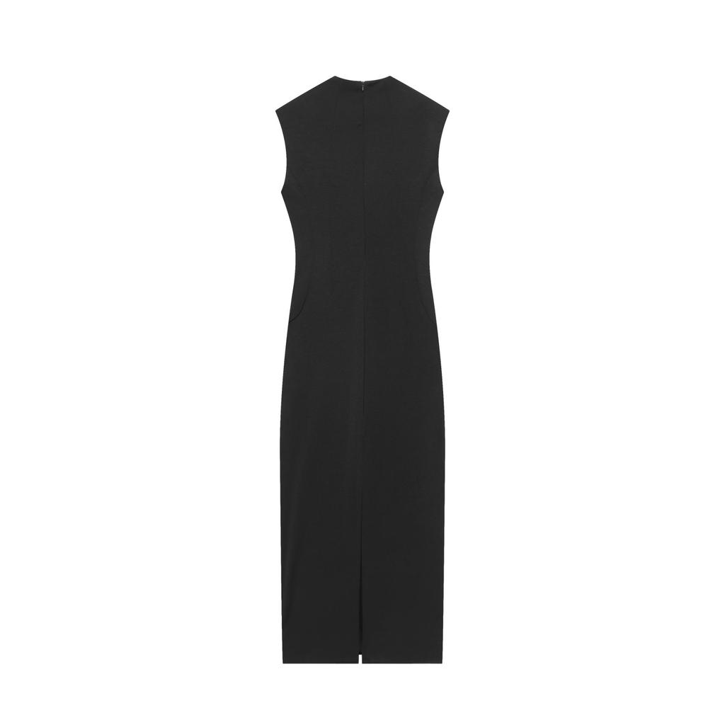 European and American Style, New Women's Clothing, Foreign Style Classic Slim-fitting Versatile Sleeveless Hollow Long Dress