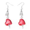 9x Goth Mysterious Drop Earring Jewelry Rose Heart for Butterfly Bat Skull for Cross Pendant Charm Vintage Earring For W