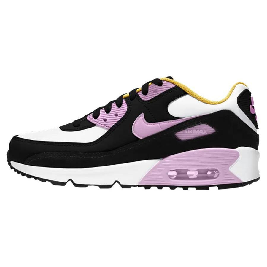 

Nike Air Max 90 Leather GS Black Light Arctic Pink Женские кроссовки White Dark-Sulfur CD6864-007
