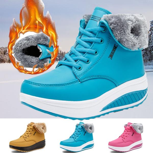 High Quality New Winter Fashion Women Ankle Boots Increase Fur Leather Shoes Casual Sport Outdoor Shoes Size 35-40