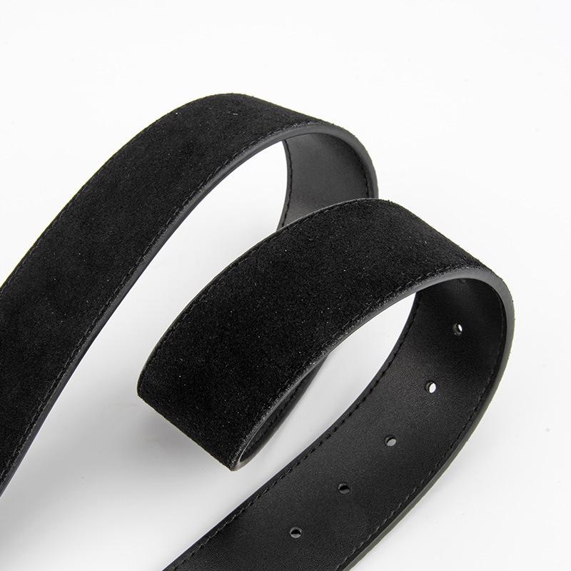 High-end Suede Maillard Wear Wide Belt Women's Niche Decorative Dress Belt Korean Style Genuine Leather Belt