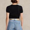 Polo Ralph Lauren Ss23 Solid Color Embroidered Loose Short Sleeve T-Shirt Women T-Shirt Black WMPOSWENC020608-001