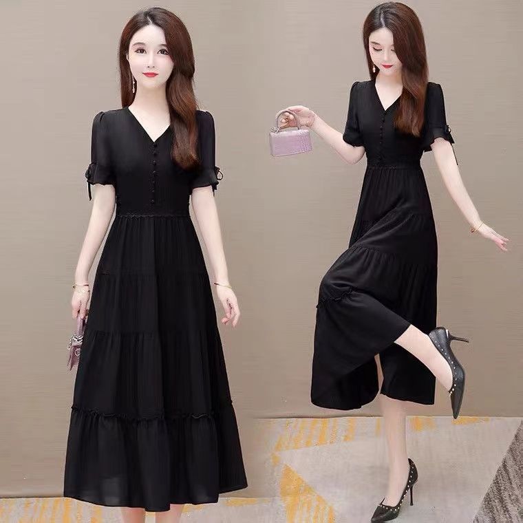 

Вінтажні сукні міді Елегантні жіночі сукні круглий комір з пишним рукавом оверсайз вільний повсякденний сарафан жіночий халат 3XL