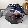 Patriot Logo Print Automatic Umbrella, 8 Rib Iron Frame, Plastic Handle, Suitable for Outdoor Travel &Daily , Ideal Gift