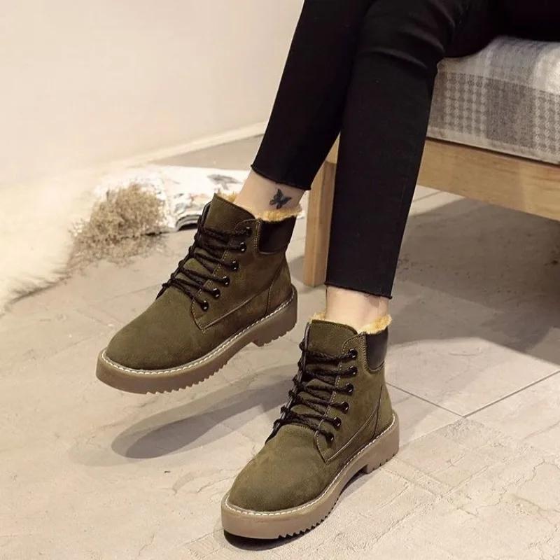 Booties Snow Boots for Women With Laces Ankle Lace-up New In Woman Shoes Hot on Slip Spring 2024 Y2k No Slipery Chic and Elegant