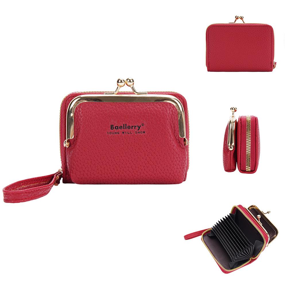 Baellerry Women's Korean Lychee Pattern Coin Purse & Card Holder