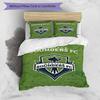 Seattle Sounders FC Printed Pattern Duvet Cover Set – includes 1 duvet cover and 2 matching pillowcases Bedroom decor Christmas gifts