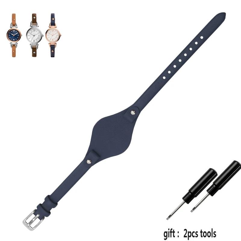 Классические ремешки для часов из натуральной кожи для Fossil ES3077 ES2830 ES3262 ES3060 — фото 12