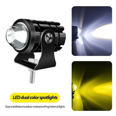 Universal Motorrad Scheinwerfer 12V 24V LED Spot Lampe Dual Farbe ATV Roller Fahren Nebel Licht Scheinwerfer Moto Roller scheinwerfer