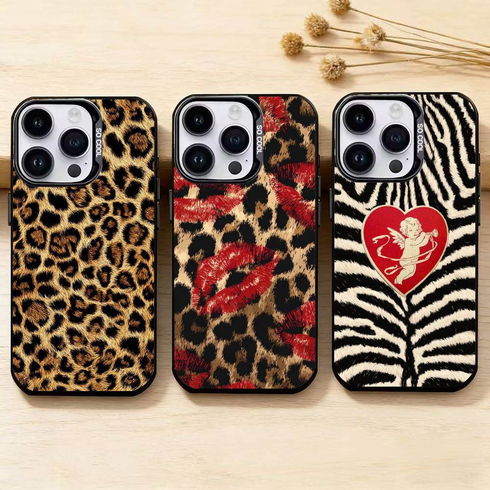leopard print Phone Case for Color Silver Shell For IPhone 17 16 15 14 13 12 11 Pro Max Plus